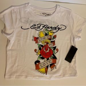 Ed Hardy crop top. Size M
